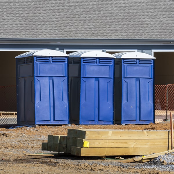 is there a specific order in which to place multiple portable toilets in Shady Hollow Texas